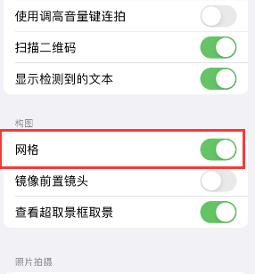 铜仁苹果手机维修网点分享iPhone如何开启九宫格构图功能